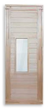 Фото товара Дверь для сауны БШ Глухая со стеклом 7х17 (34021). Изображение №1
